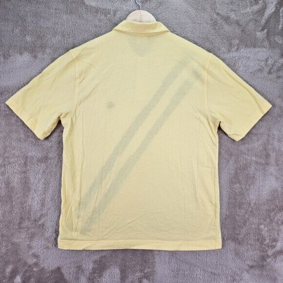Brooks Brothers Polo Shirt 100% Cotton Striped Short Sleeve Men's Size M Yellow - Picture 2 of 10